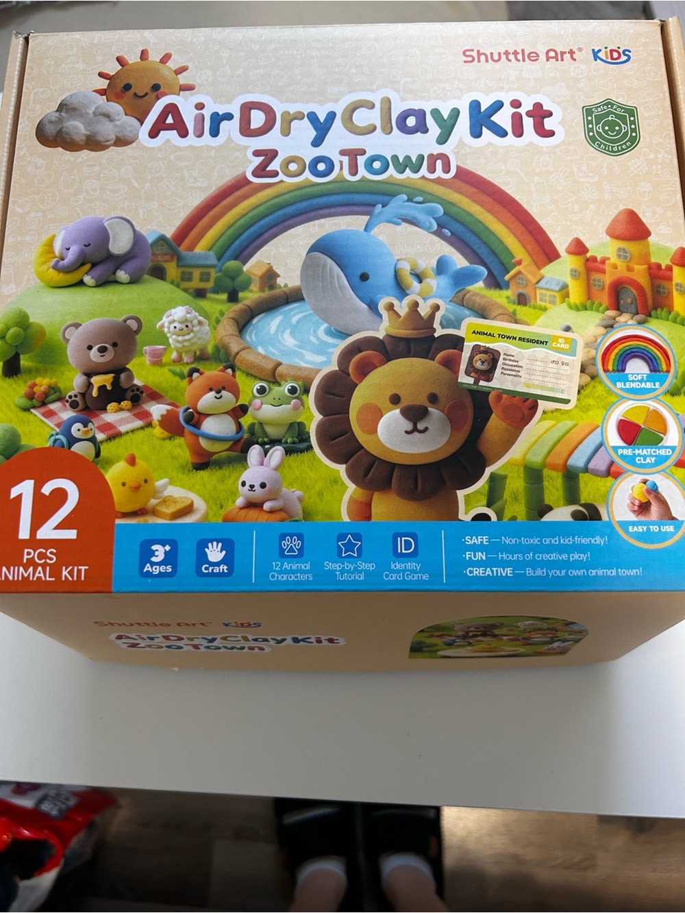 Air Dry Clay Kit Zoo Town - Colorful Rainbow Playset